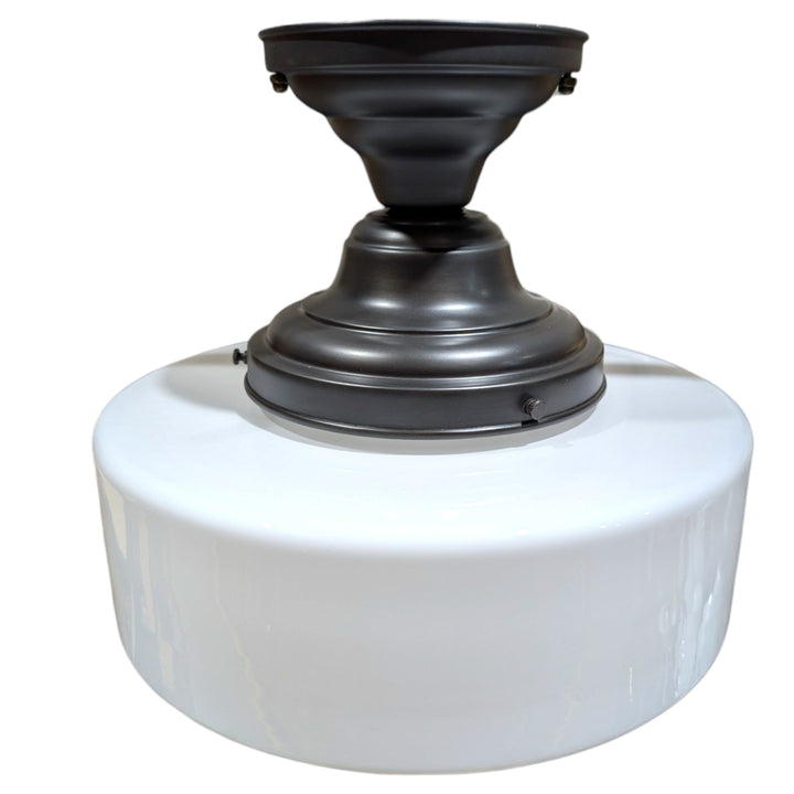 Mid Century Modern Glass Semi-Flush Fancy Light (Several Finishes Available)