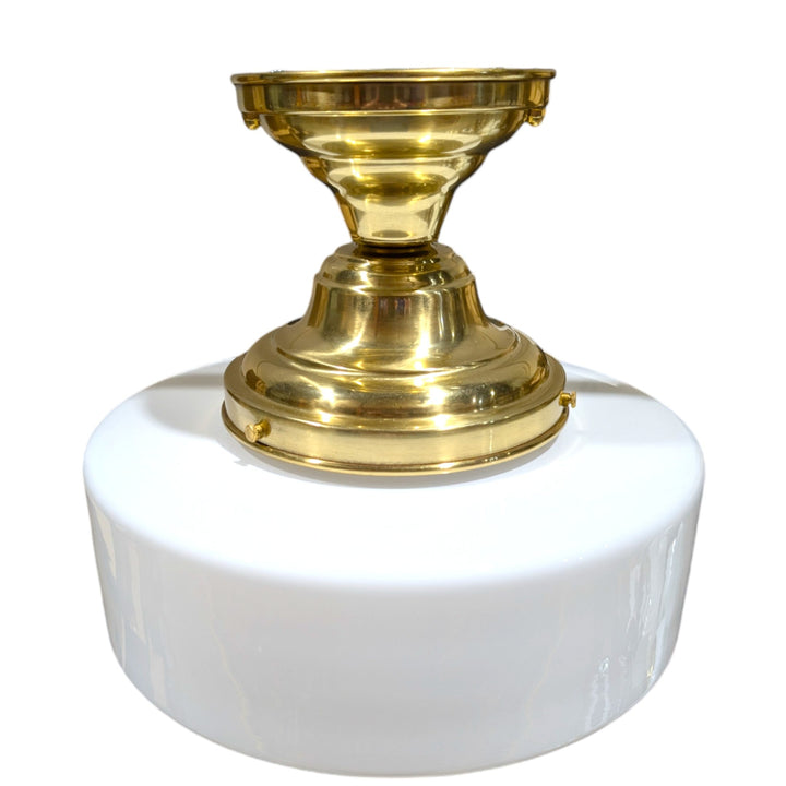 Mid Century Modern Glass Semi-Flush Fancy Light (Several Finishes Available)