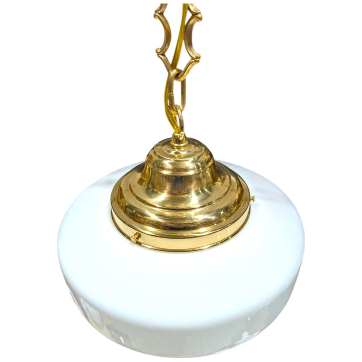 Tiered Schoolhouse Glass Fancy Chain Light (Several Finishes Available)