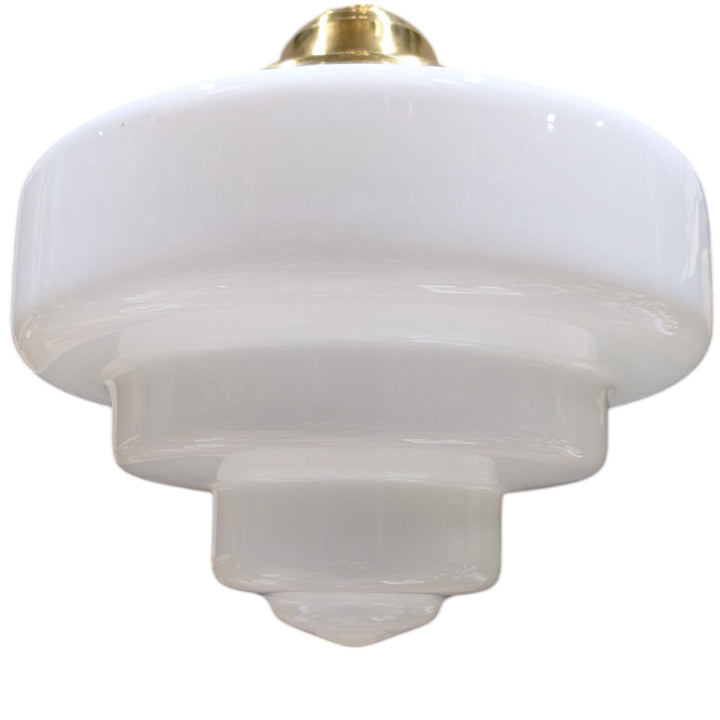 Tiered Schoolhouse Glass Fancy Chain Light (Several Finishes Available)