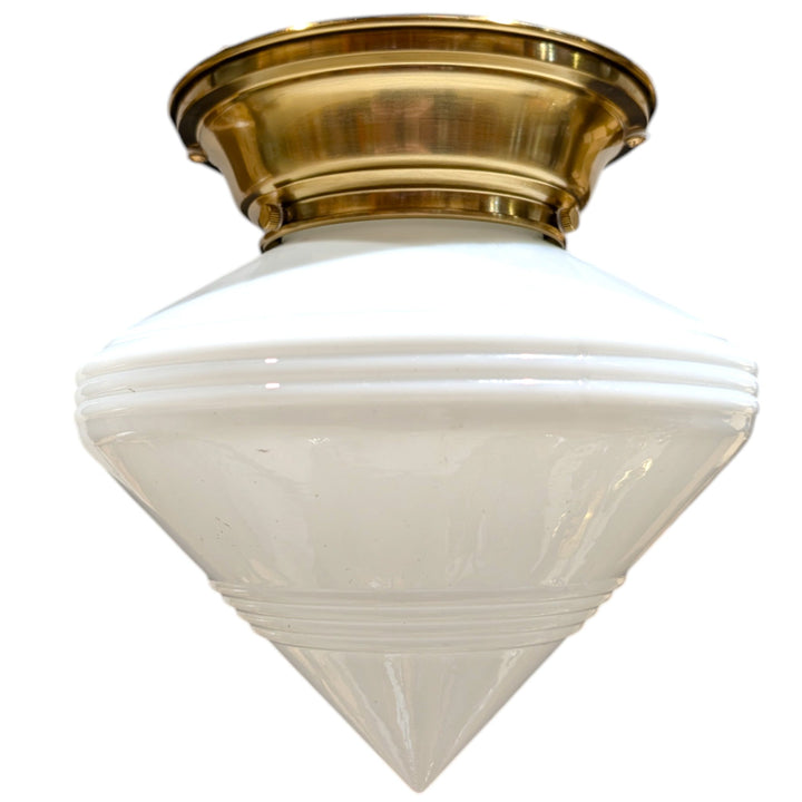 ##Antique Hardware## Small Art Deco Flush Light (Several Finishes Available)