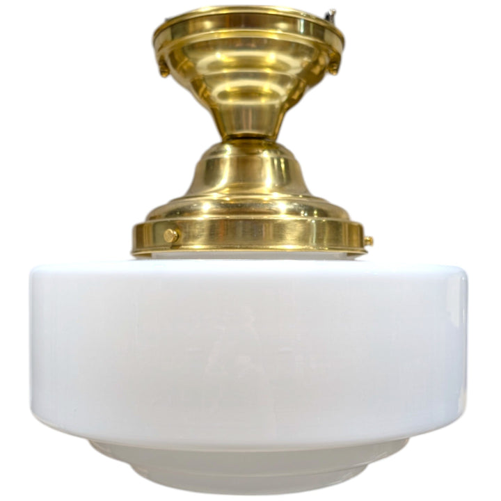 Mid Century Modern Glass Semi-Flush Fancy Light (Several Finishes Available)