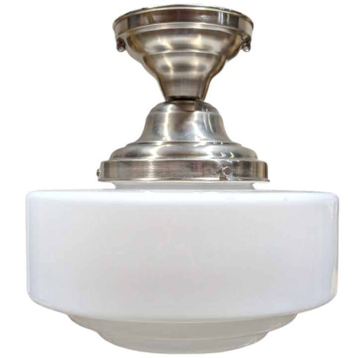 Mid Century Modern Glass Semi-Flush Fancy Light (Several Finishes Available)