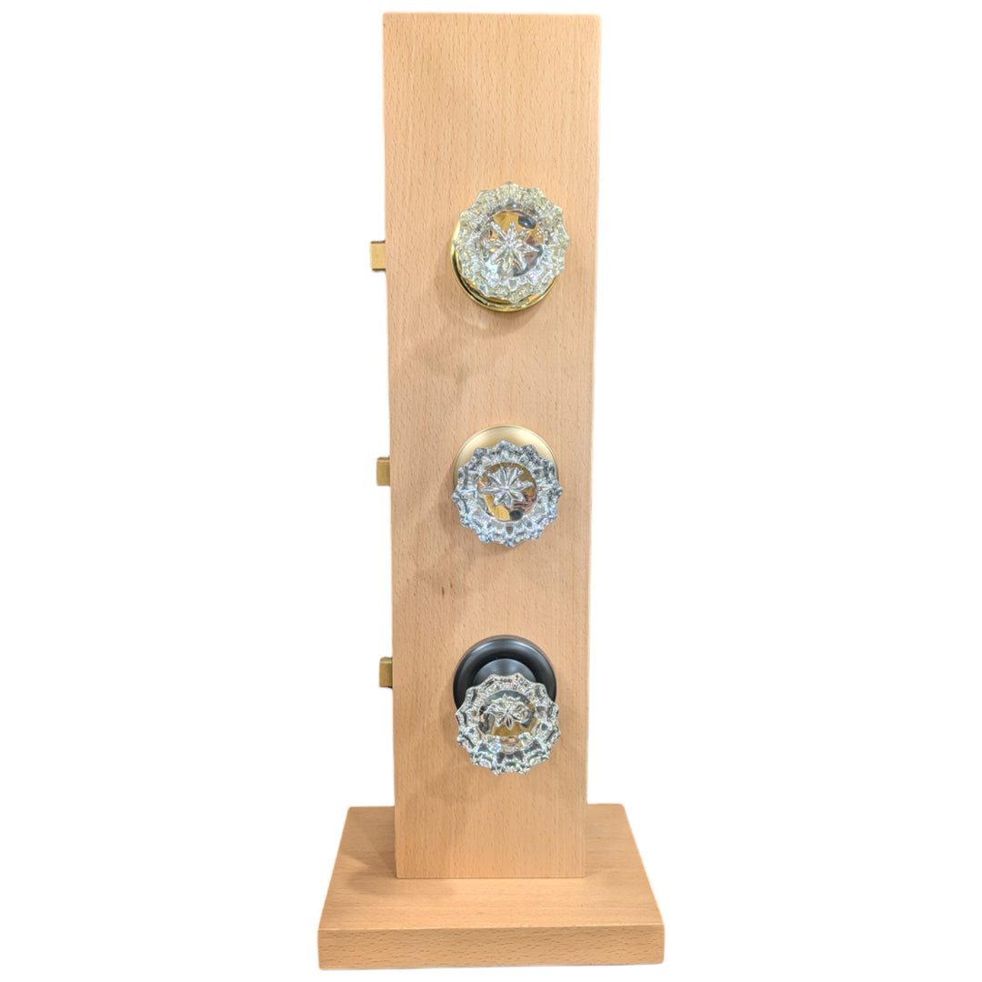 Magnifique Doorknob Display Crystal Clear Fluted