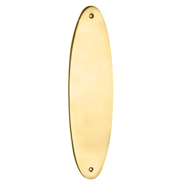 ##Antique Hardware## Open Box Sale Item 11 Inch Solid Brass Traditional Oval Push Plate (Polished Brass Finish)