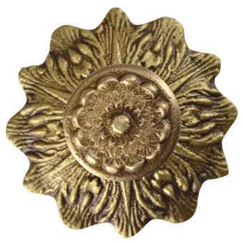 ##Antique Hardware## 2 2/5 Inch Solid Brass Victorian Floral Cabinet & Furniture Knob (Several Finishes Available)