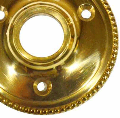 ##Antique Hardware## 2 3/8 Inch Small Traditional Round Rosette (Polished Brass Finish)