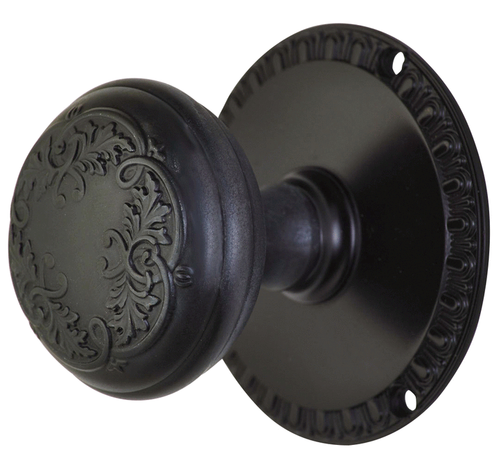 ##Antique Hardware## Egg & Dart Rosette Door Set with Egg & Dart Door Knobs (Several Finishes Available)