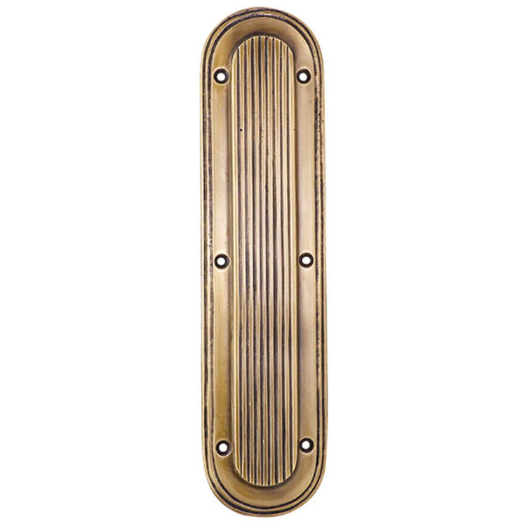 ##Antique Hardware## 10 1/2 Inch Classic Art Deco Solid Brass Push Plate (Several Finishes Available)