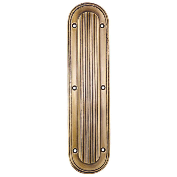 ##Antique Hardware## 10 1/2 Inch Classic Art Deco Solid Brass Push Plate (Several Finishes Available)