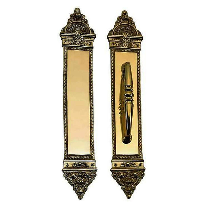 16 1/4 Inch European Style Door Pull & Push Plate Set