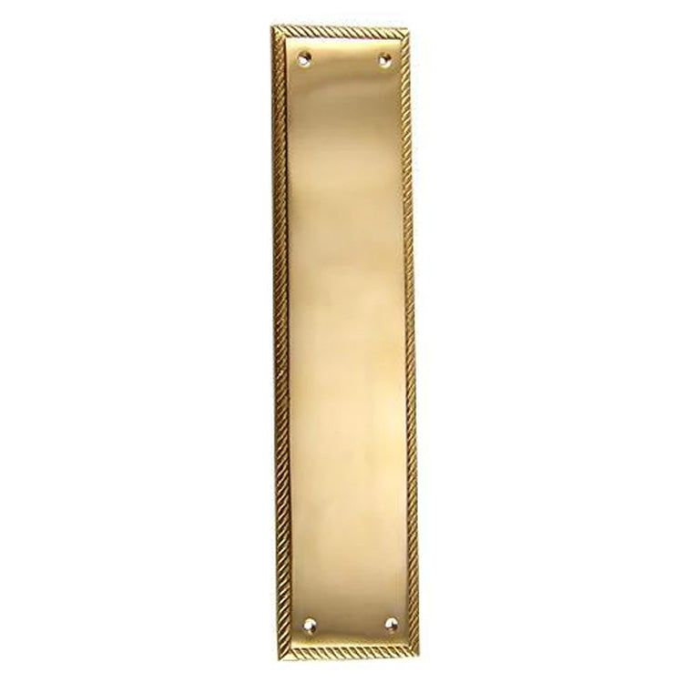 ##Antique Hardware## 12 Inch Georgian Roped Style Door Push Plate (Several Finishes Available)