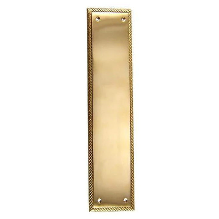 ##Antique Hardware## 12 Inch Georgian Roped Style Door Push Plate (Several Finishes Available)