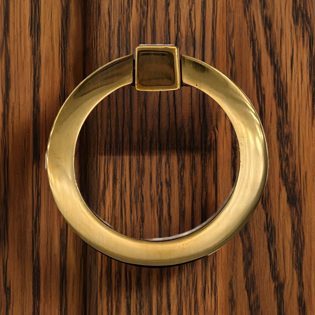 ##Antique Hardware## 3 Inch Mission Style Solid Brass Drawer Ring Pull (Several Finishes Available)