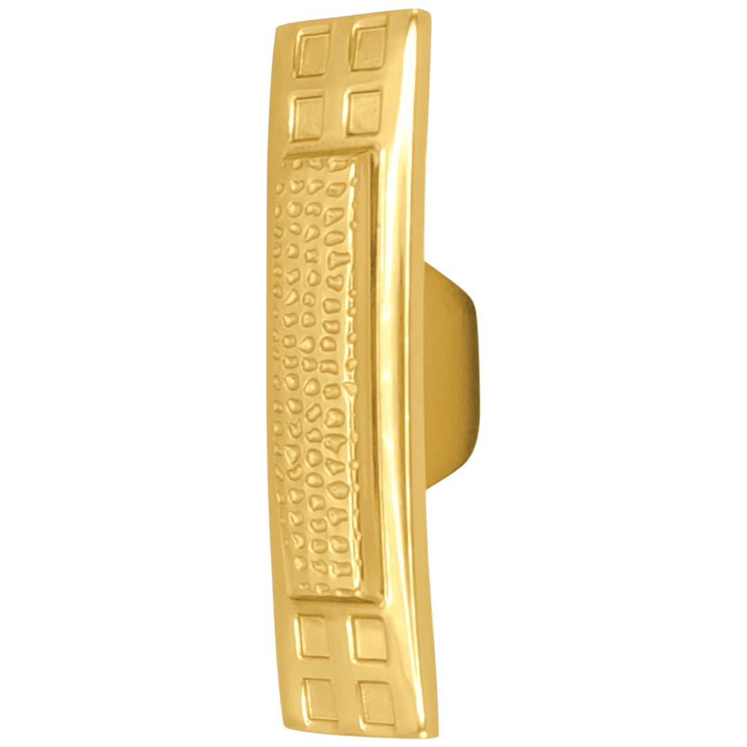 2 1/2 Inch Solid Brass Elongated Arts & Crafts Cabinet Knob (Several Finishes Available)