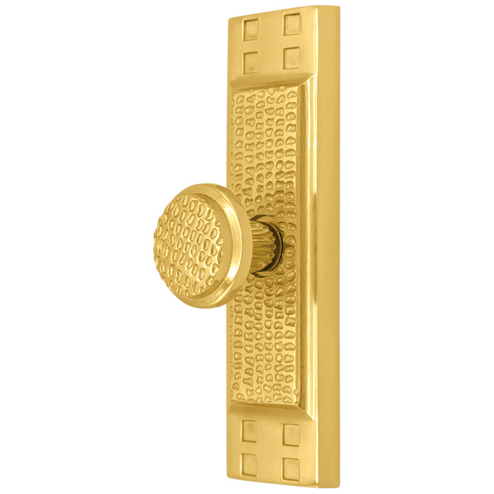 3 1/2 Inch (3 Inch c-c) Solid Brass Arts & Crafts Cabinet Knob (Several Finishes Available)