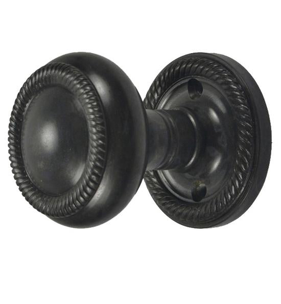 ##Antique Hardware## Georgian Roped Rosette Door Set with Georgian Roped Door Knobs (Several Finishes Available)