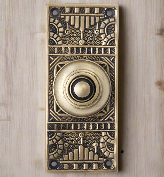 ##Antique Hardware## Solid Brass Eastlake Style Door Bell