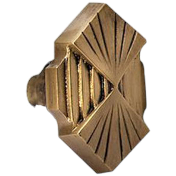 ##Antique Hardware## Art Deco Fanfare Solid Brass Spare Door Knob Set (Several Finishes Available)