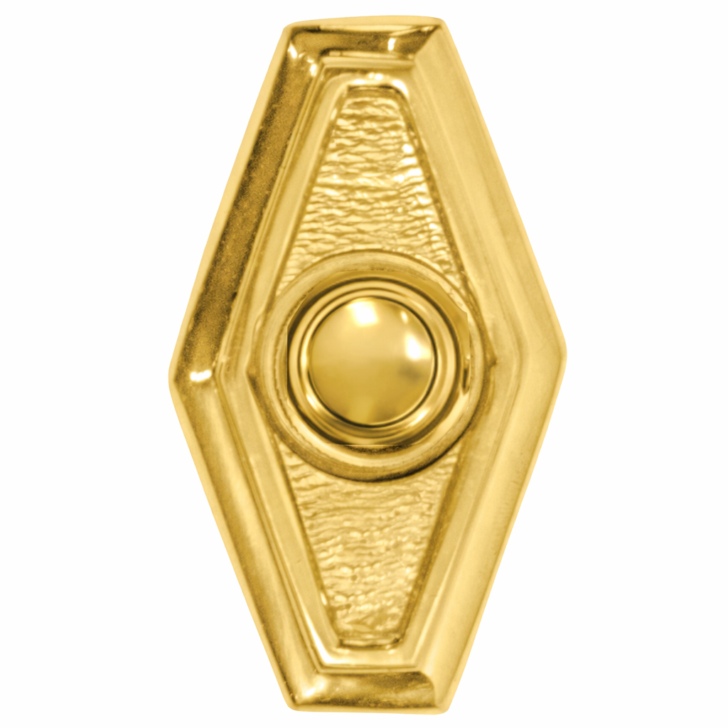 2 1/2 Inch Solid Brass Art Deco Style Doorbell Button (Several Finishes Available)