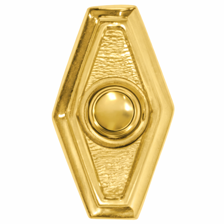 2 1/2 Inch Solid Brass Art Deco Style Doorbell Button (Several Finishes Available)