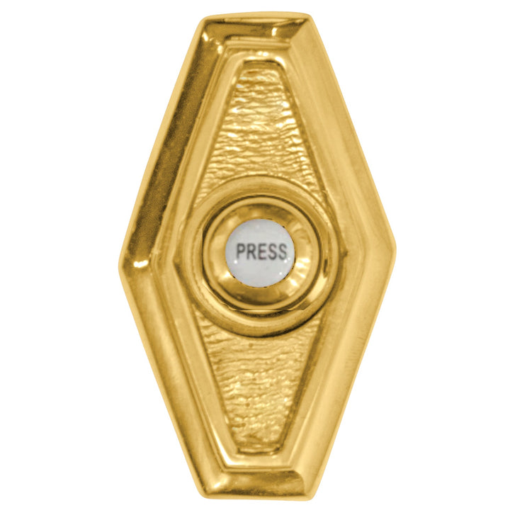 2 1/2 Inch Solid Brass Art Deco Style Doorbell Button (Several Finishes Available)