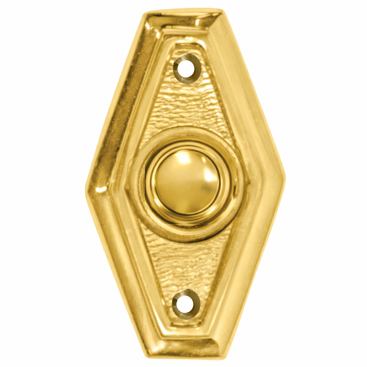 2 1/2 Inch Solid Brass Art Deco Style Doorbell Button (Several Finishes Available)