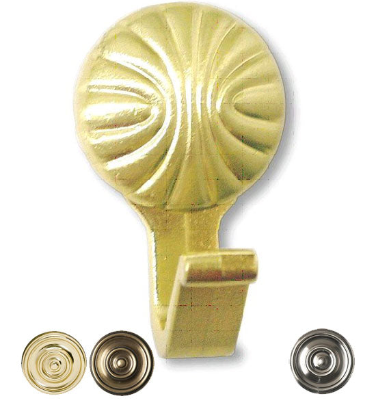 ##Antique Hardware## Coat Hook: Shell Shape