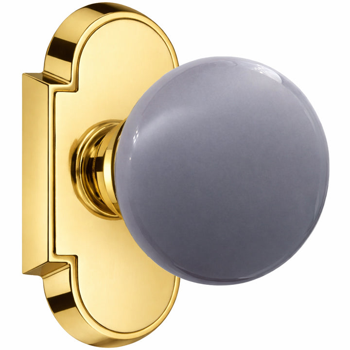 Magnifique® Arched Door Set with Gray Porcelain Knobs (Several Finishes Available)