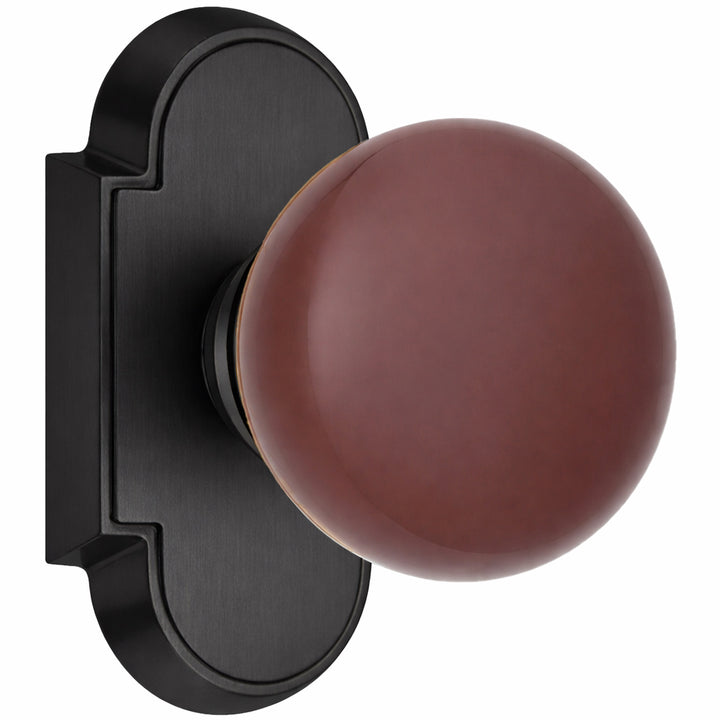 Magnifique® Arched Door Set with Brown Porcelain Knobs (Several Finishes Available)