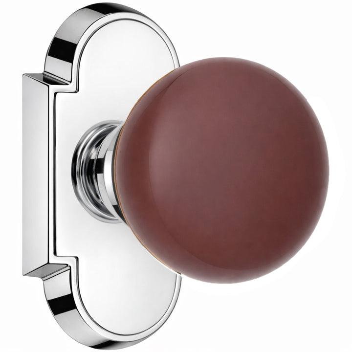 Magnifique® Arched Door Set with Brown Porcelain Knobs (Several Finishes Available)