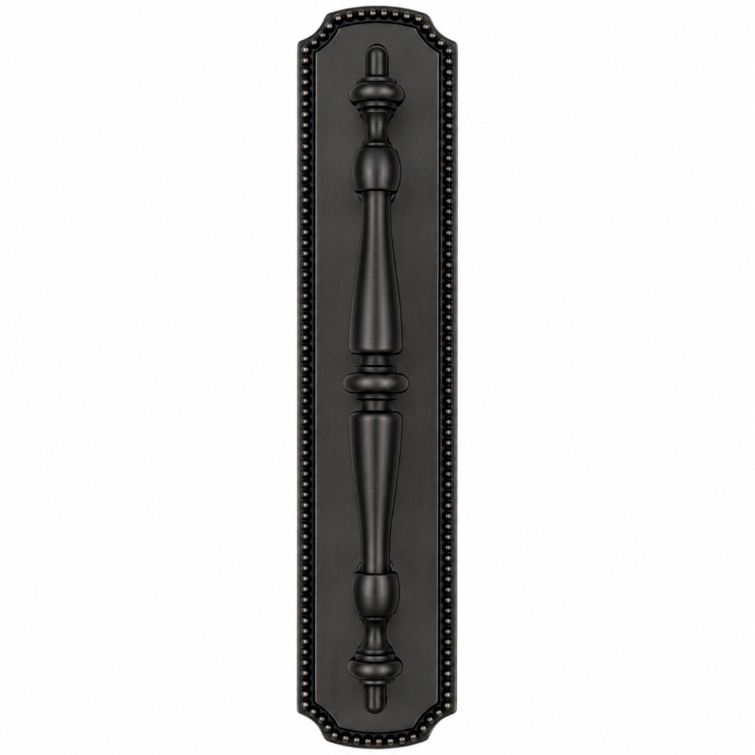11 1/2 Inch Solid Brass Beaded Door Pull (Several Finishes Available)