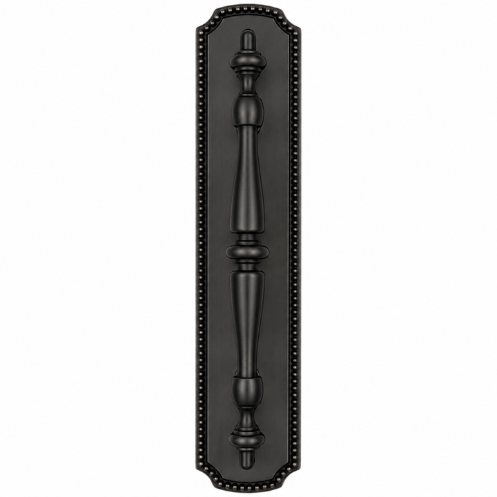 11 1/2 Inch Solid Brass Beaded Door Pull (Several Finishes Available)