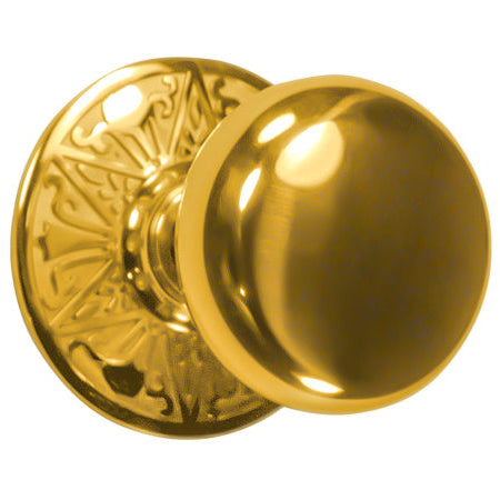 Lancaster Door Set With Round Brass Knob (Several Finishes Available)