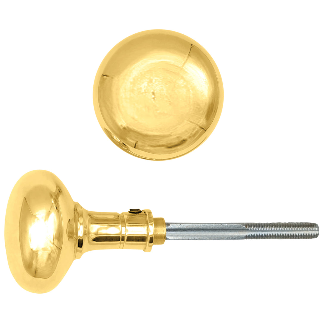 Round Solid Brass Spare Door Knob Set (Several Finishes Available)