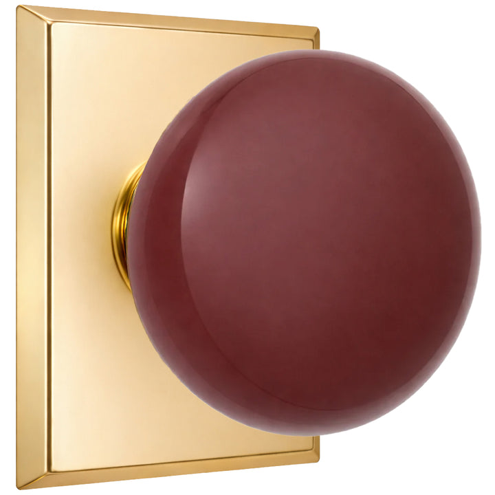 Magnifique® Rectangular Door Set with Brown Porcelain Knobs (Several Finishes Available)