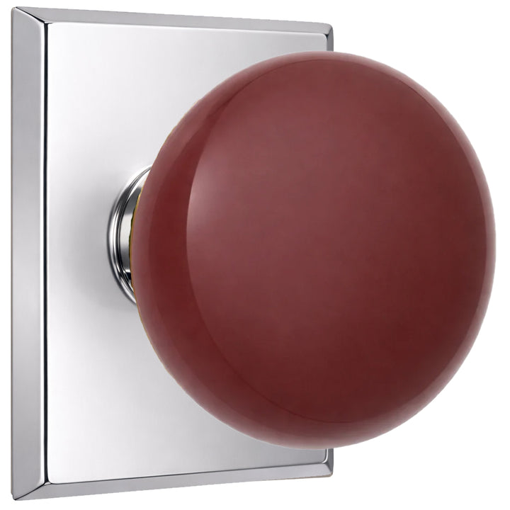 Magnifique® Rectangular Door Set with Brown Porcelain Knobs (Several Finishes Available)