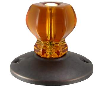 ##Antique Hardware## Art Deco Style Amber Glass Robe Hook