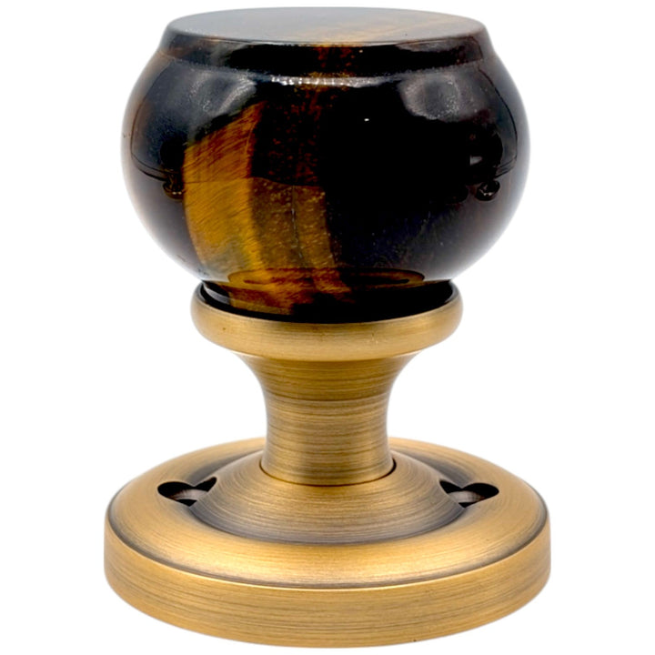 Magnifique™ Classic Door Set with Blue Tiger Eye Knobs (Several Finishes Available)