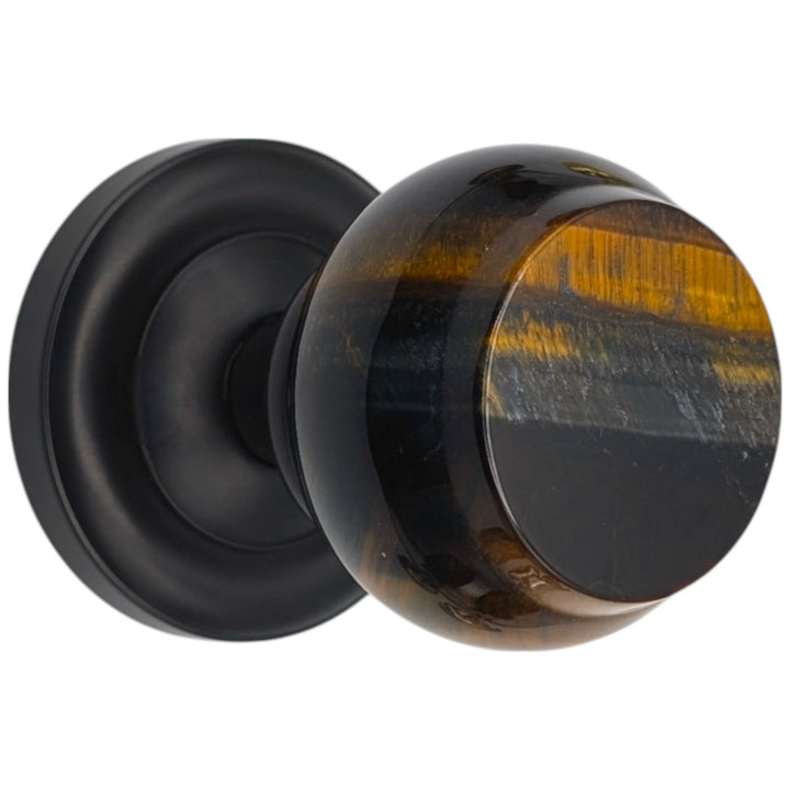 Magnifique™ Classic Door Set with Blue Tiger Eye Knobs (Several Finishes Available)