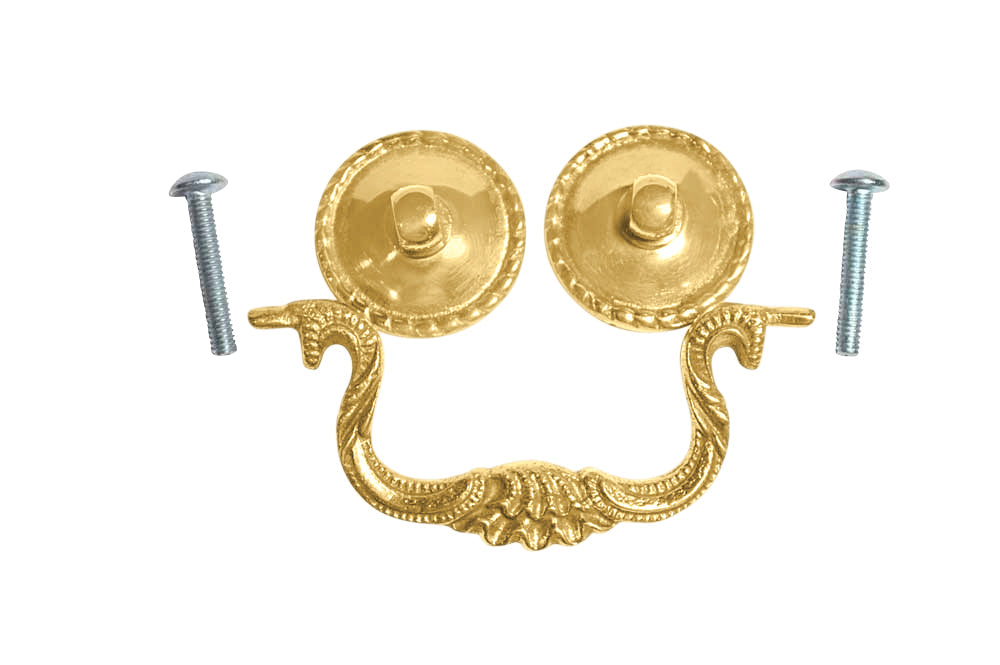 4 1/4 Inch Beaded Victorian Bail Pull with Beaded Mounts (Several Finishes Available)