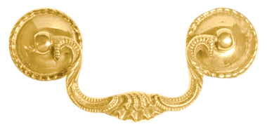 4 1/4 Inch Beaded Victorian Bail Pull with Beaded Mounts (Several Finishes Available)