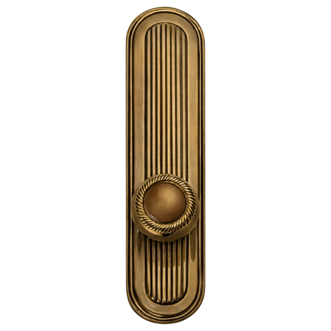 10 1/2 Inch Solid Brass Georgian Roped Door Knob Set (Several Finishes Available)