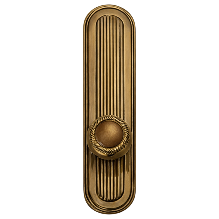 10 1/2 Inch Solid Brass Georgian Roped Door Knob Set (Several Finishes Available)