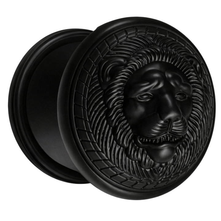 Traditional Rosette Door Set with Lion Door Knobs (Several Finishes Available)