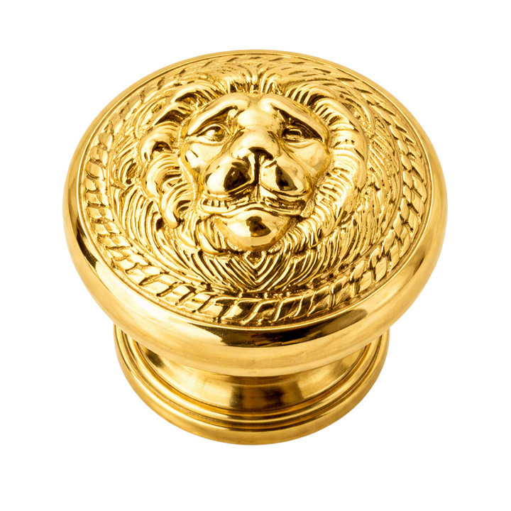 Traditional Rosette Door Set with Lion Door Knobs (Several Finishes Available)