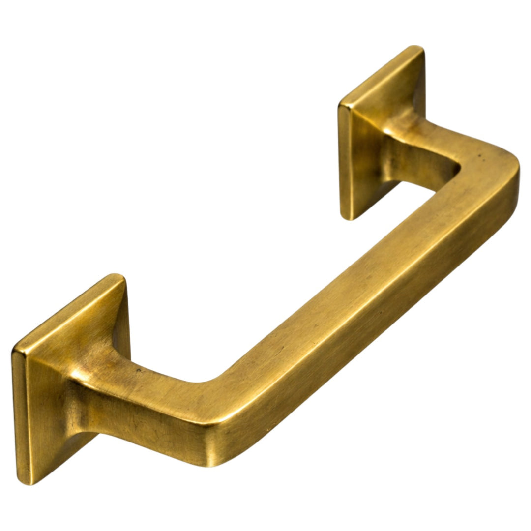 4 1/4 Inch Solid Brass Square Traditional Pull (Several Finishes Available)