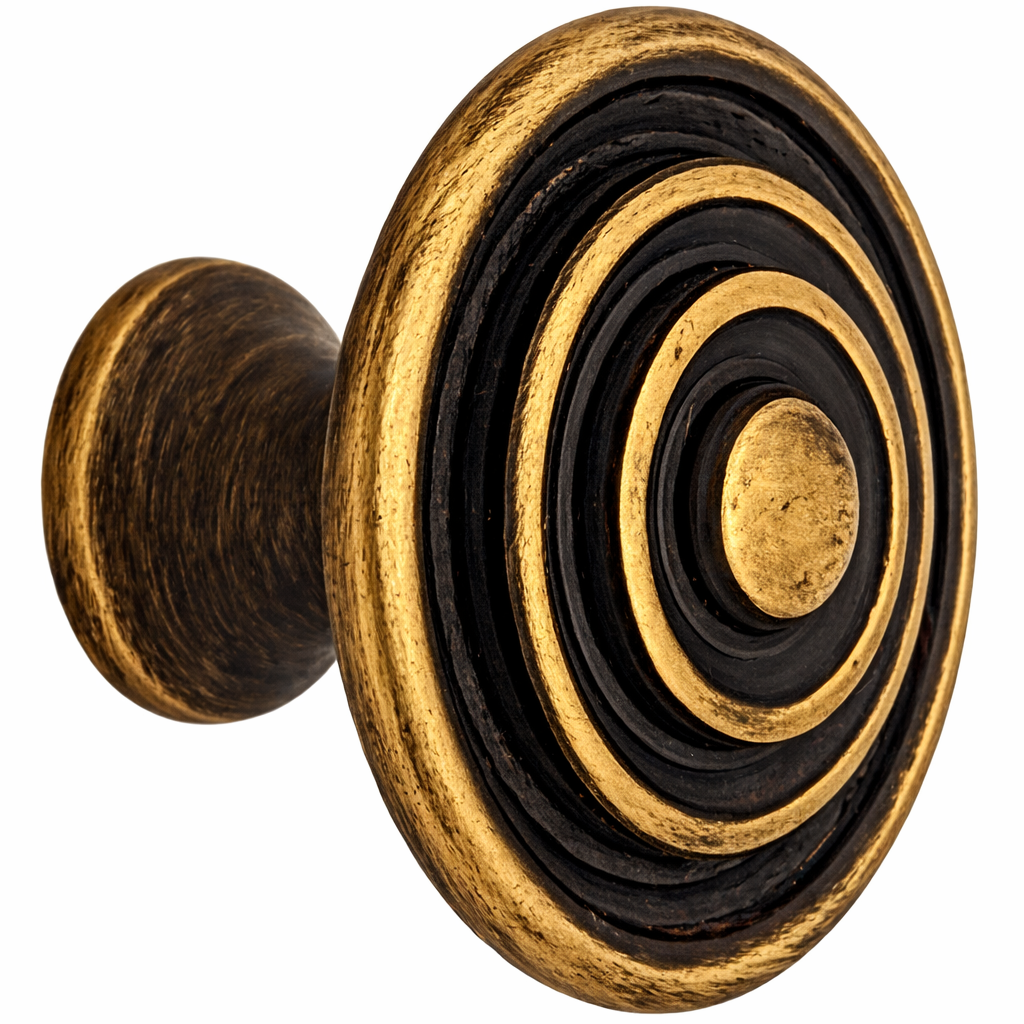 1 1/2 Inch Concentric Circle Cabinet Knob (Several Finishes Available)