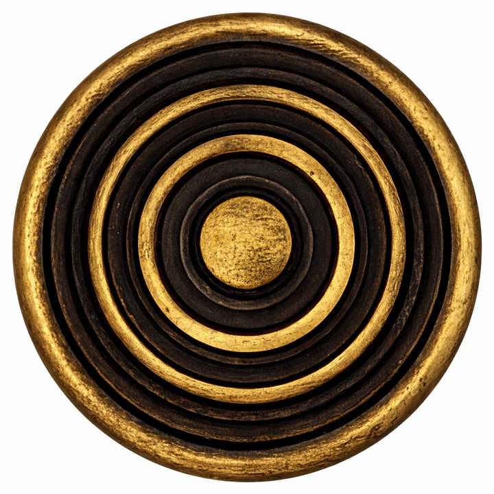 1 1/2 Inch Concentric Circle Cabinet Knob (Several Finishes Available)
