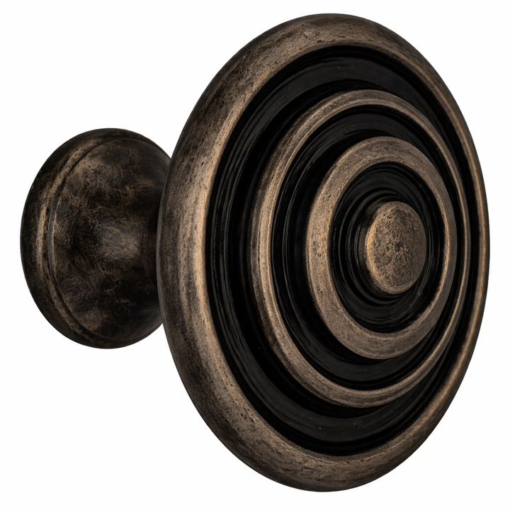 1 1/2 Inch Concentric Circle Cabinet Knob (Several Finishes Available)